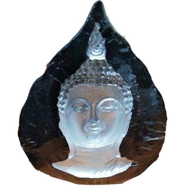 3D Buddha Face Stone Carving Sculpture Protection Work Home Decor Table - image 1