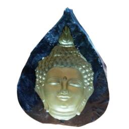 3D Buddha Face Stone Carving Sculpture Protection Work Home Decor Table - thumbnail 2
