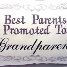 Embroidered Grandparents Pillow Cover Cotton Or Linen, 12x16 - thumbnail 2