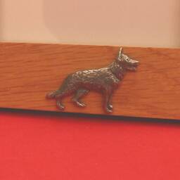 "German Shepherd Landscape Real Oak Picture Frame 4"" X 6" - thumbnail 2