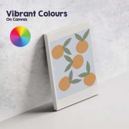 Minimalist Orange Fruit Leaf Scandinavian Kitchen Print Canvas Wall Art Decor Picture Ready To Hang - thumbnail 4