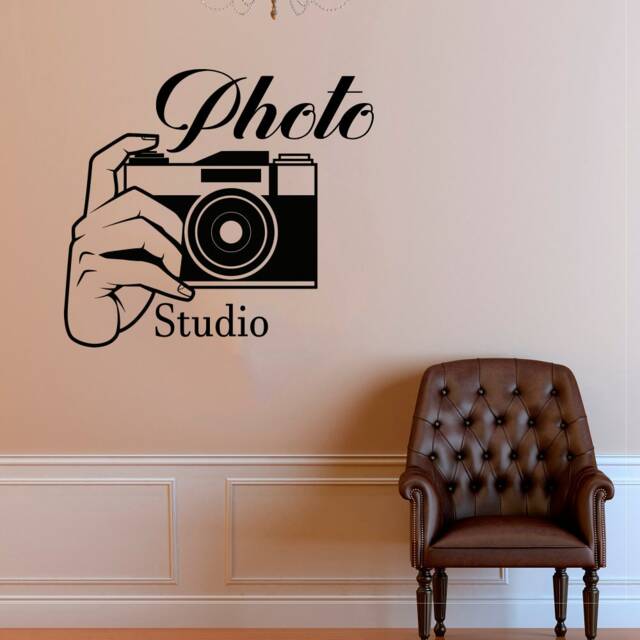 Camera Wall Decal Photo Studio Decor, Removable Vinyl Sticker 2174 - image 1