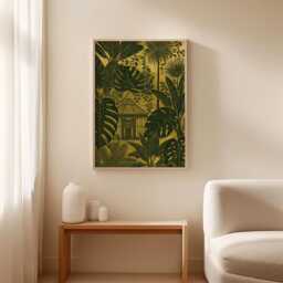 Tropical Greenhouse Poster, Botanical Jungle Wall Art Print - thumbnail 3