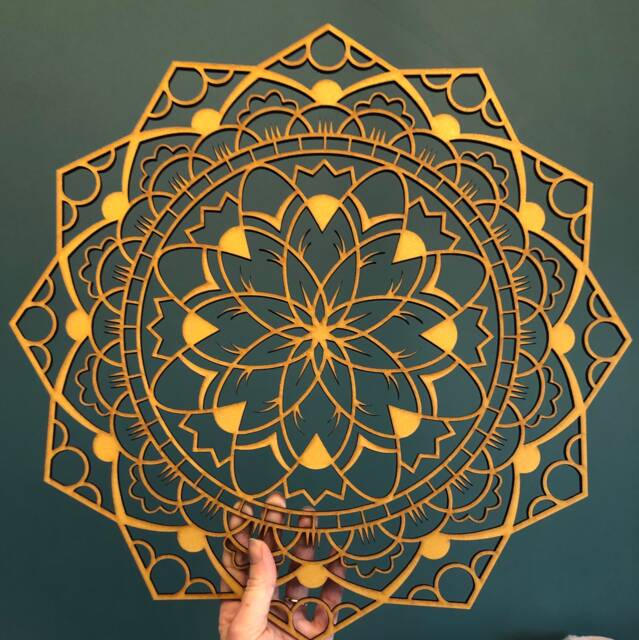 Mandala Wall Art, Wooden Mandala, Geometric Mandala Decor - image 1