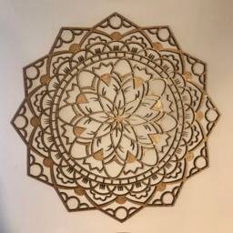 Mandala Wall Art, Wooden Mandala, Geometric Mandala Decor - thumbnail 2