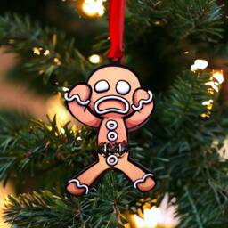 Injured Gingerbread Man Christmas Ornament Novelty Tree Decor - thumbnail 2
