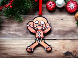 Injured Gingerbread Man Christmas Ornament Novelty Tree Decor - thumbnail 1
