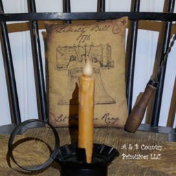 Set Of - 2 Two Grungy Cream 7 Inch Led Wax Dipped Taper Candles With Timer, Battery Operated Candles, Rustic Country Primitive Home Decor - thumbnail 4