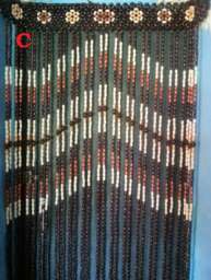 Handmade Wood Bead Door Curtain Bohemian Decor