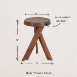 Chapo-Inspired, Teak Wooden Stool - thumbnail 3