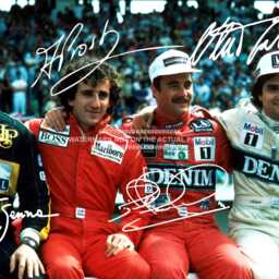 Ayrton Senna, Mansell, Piquet, Prost Signed - Printed Autograph Print Photo Framed Option Available Motorsport F1 Motor Sport Formula 1 One - thumbnail 2