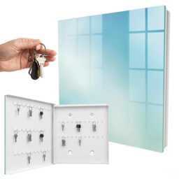 Heavenly Dream Key Cabinet For Home, Blue Box Wall, Watercolor Abstraction, Lovers Of Peace & Elegance - thumbnail 2