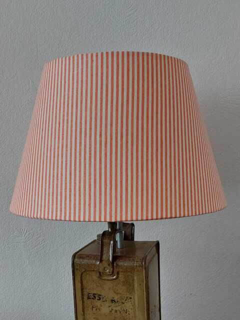 Tapered Candly Stripe Orange Handmade Lampshade - image 1