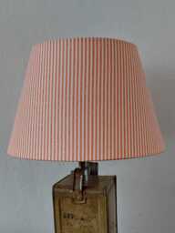 Tapered Candly Stripe Orange Handmade Lampshade - thumbnail 1