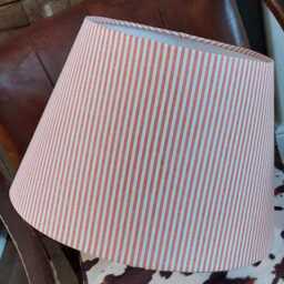 Tapered Candly Stripe Orange Handmade Lampshade - thumbnail 3