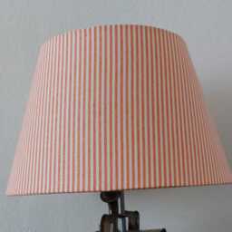 Tapered Candly Stripe Orange Handmade Lampshade - thumbnail 2