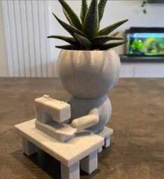 "Sewing Machine Planter Seamstress Succulent Plant Pot Gift ""Wee Jimmy My Sweater" - thumbnail 1