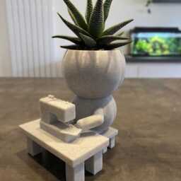 "Sewing Machine Planter Seamstress Succulent Plant Pot Gift ""Wee Jimmy My Sweater" - thumbnail 3