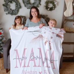 Christmas Gift For Mom, Grandma & Mom Present, We Love You Blanket, From Kids Wife, Grandparent - thumbnail 2