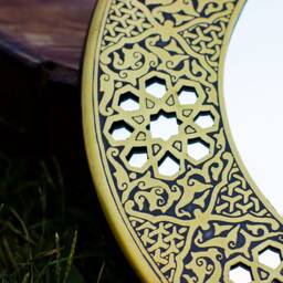Charming Brass Mirror Egyptian Art Hand Forged & Etched Antique - Oriental Geometry Patterns Wall Geometric Pattern Works - thumbnail 3
