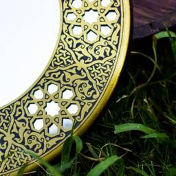 Charming Brass Mirror Egyptian Art Hand Forged & Etched Antique - Oriental Geometry Patterns Wall Geometric Pattern Works - thumbnail 2