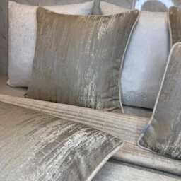 Luxury Cushion Cover - Bill Beaumont Rosie Taupe With Cream Shine Handmade Piped Blake Trim Pillow Sham Case All Sizes - thumbnail 4