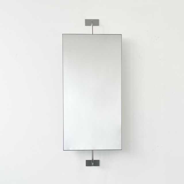 Modern Vorso??? Wall Attached Rotating Rectangular Mirror With Stainless Steel Frame - image 1