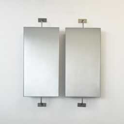 Modern Vorso??? Wall Attached Rotating Rectangular Mirror With Stainless Steel Frame - thumbnail 4