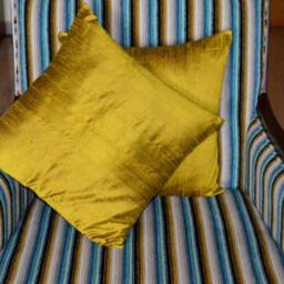 Dark Mustard Dupioni Pure Silk Cushion Cover-Code 63 12x12, 12x16, 12x20, 14x20, 14x24, 16x16, 18x18, 20x20, 22x22, 24x24 & 26x26 - thumbnail 3