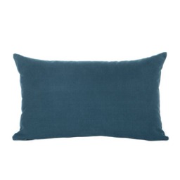 Dark Slate Blue Cotton Throw Pillow Cover, Oblong Lumbar, Euro Sham - thumbnail 3
