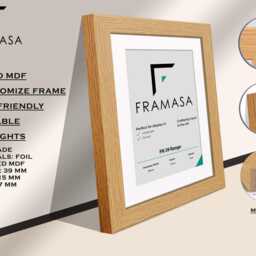 Decorative Photo Frame, Foil-Wrapped Mdf Wood, Modern Poster Wall Art, Portrait Landscape - Fn39 Range - thumbnail 4