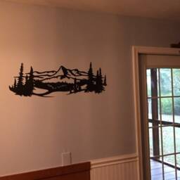 Mountain & Trees Scene Metal Wall Art Home Decor #5 - thumbnail 3