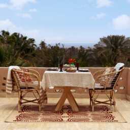 Palm Cotton Hand-Printed Kilim Rug - Ideal For Summer Beach House Delightful Rugs To Elevate Your Room Washable 3x5 5x7 Decorative - thumbnail 2