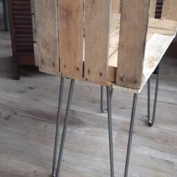 Side Table - Bedside Cabinet Industrial Nightstand Hairping Legs Crate Box - thumbnail 3