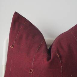 Dark Red Hand Woven Pillow Cover - thumbnail 2