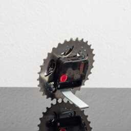 Recycled Bicycle Gear Desk Clock Industrial Bike Parts Decor - thumbnail 4