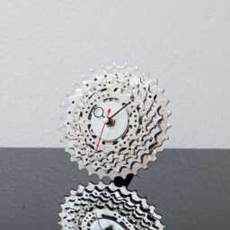 Recycled Bicycle Gear Desk Clock Industrial Bike Parts Decor - thumbnail 2