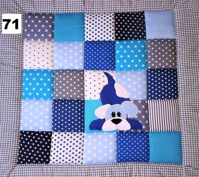 Baby Blanket, Quilt, Patchwork Crawling Children's Blanket Puppy - image 1