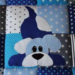 Baby Blanket, Quilt, Patchwork Crawling Children's Blanket Puppy - thumbnail 2