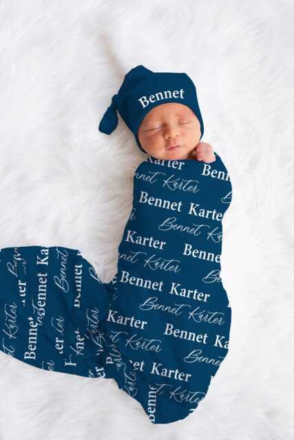 Personalized Baby Name Blanket, Gift, Custom Coming Home, Gender Neutral Hospital Shower Js10 - image 1