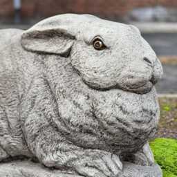Large Rabbit Statue Concrete Bunny Sculpture Handmade Farm Animal Figurine Outdoor Backyard Ornament Cement Art Farmhouse Decor Gift - thumbnail 2