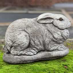 Large Rabbit Statue Concrete Bunny Sculpture Handmade Farm Animal Figurine Outdoor Backyard Ornament Cement Art Farmhouse Decor Gift - thumbnail 3