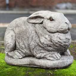 Large Rabbit Statue Concrete Bunny Sculpture Handmade Farm Animal Figurine Outdoor Backyard Ornament Cement Art Farmhouse Decor Gift - thumbnail 4