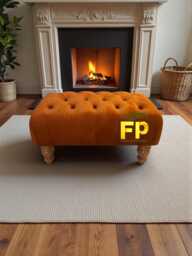 Mondeles Handmade Chesterfield Footstool Coffee Table