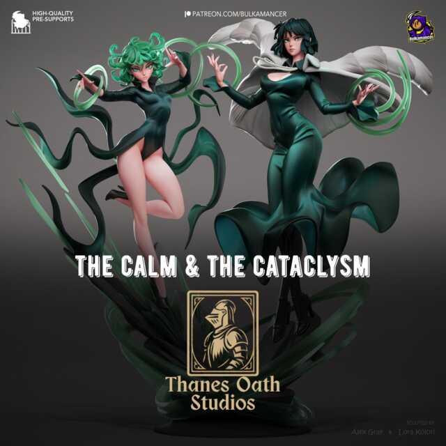 The Calm & Cataclysm - Psychic Strategist Supernatural Esper Anime Fubuki & Tatsumaki Resin Figure 16K - image 1