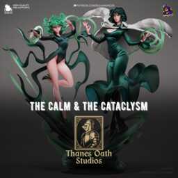 The Calm & Cataclysm - Psychic Strategist Supernatural Esper Anime Fubuki & Tatsumaki Resin Figure 16K - thumbnail 1