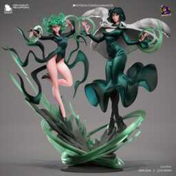 The Calm & Cataclysm - Psychic Strategist Supernatural Esper Anime Fubuki & Tatsumaki Resin Figure 16K - thumbnail 2