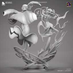 The Calm & Cataclysm - Psychic Strategist Supernatural Esper Anime Fubuki & Tatsumaki Resin Figure 16K - thumbnail 4