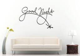 Good Night Words Shooting Star Sleep Quote Citation Saying Bedroom Sleeping Room Wall Decal Vinyl Sticker Mural Decor L1157 - thumbnail 1