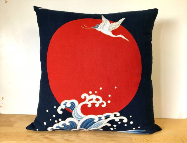 Crane Pillow Cover, Christmas Sofa Bedding Throw, Cotton Animal Set, Japanese Cover - image 1